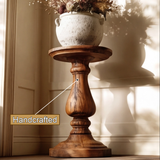 Trevon Solid Wood Pedestal Stand - Timberustic Pedestal Stand