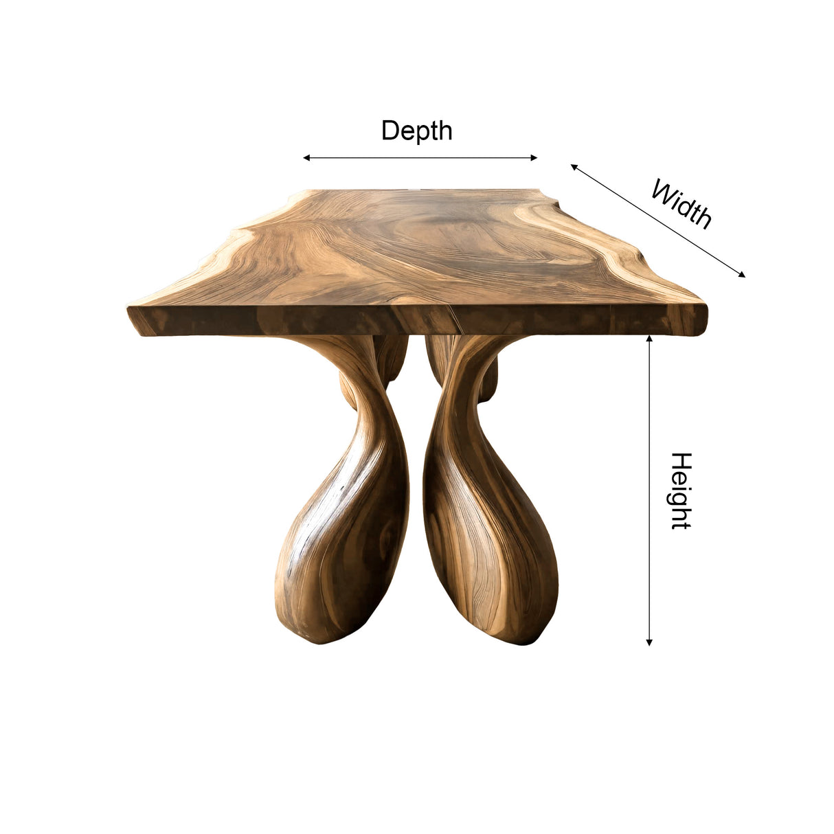 Trifold Droplet Solid Wood Dining Table