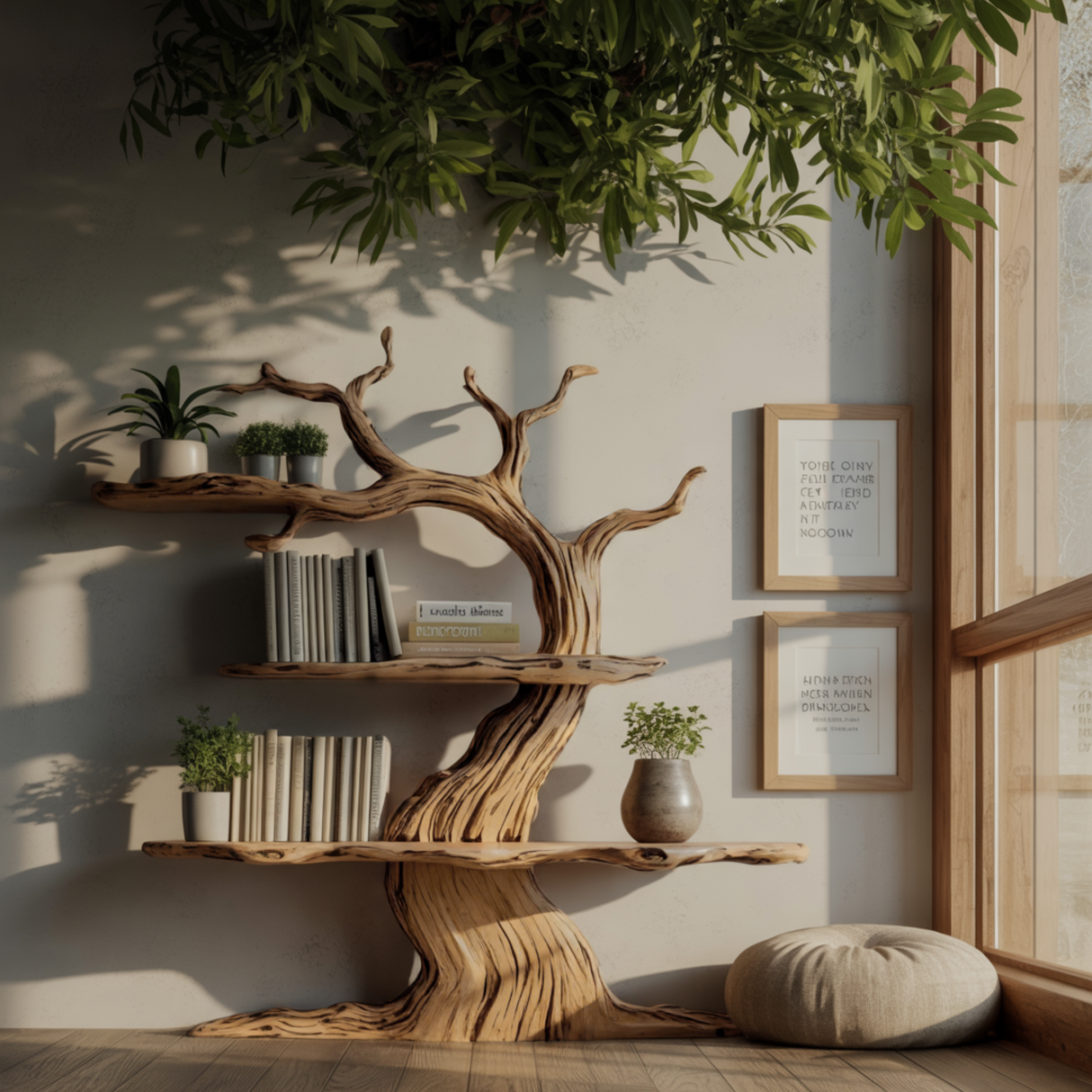 Trunkline Solid Wood Tree Bookshelf