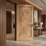 Undara Handcrafted Solid Wood Topographic Relief Single Door Natural Oak - Timberustic Door