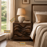 Undoria Sculpted Solid Wood Nightstand SPA254112 - Timberustic Nightstand