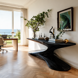 Vaelithar Flowing Solid Wood Console Table Black - Timberustic Console Table