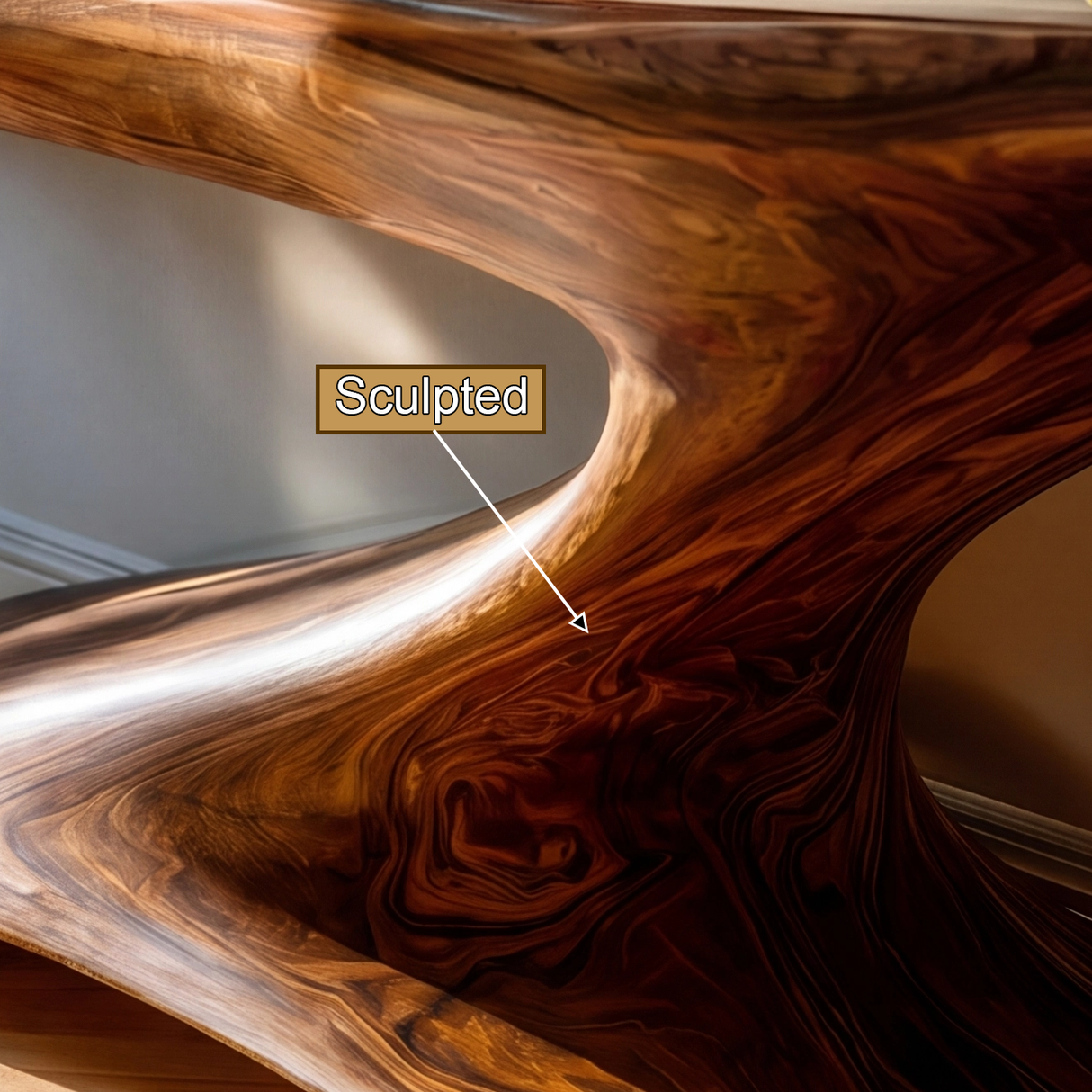 Vaelithar Flowing Solid Wood Console Table - Timberustic Console Table