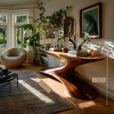 Vaelithar Flowing Solid Wood Console Table - Timberustic Console Table