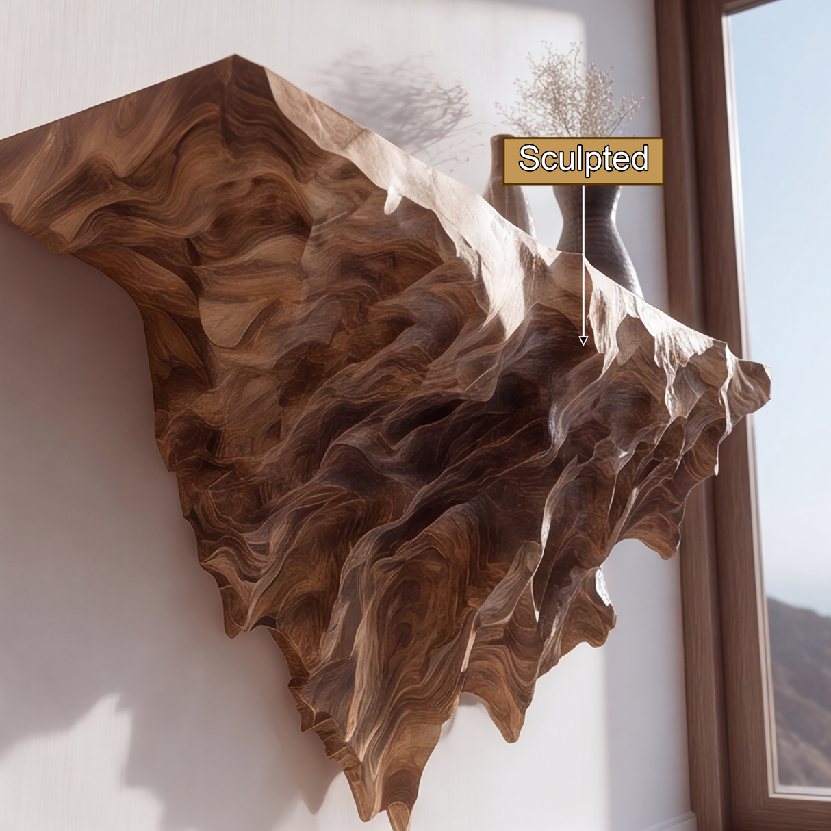 Vaelmont Handcrafted Mountain Floating Shelf