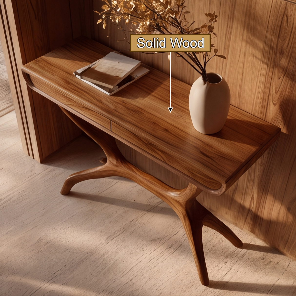 Vaelmyr Sculpted Solid Wood Console Table SPA253131