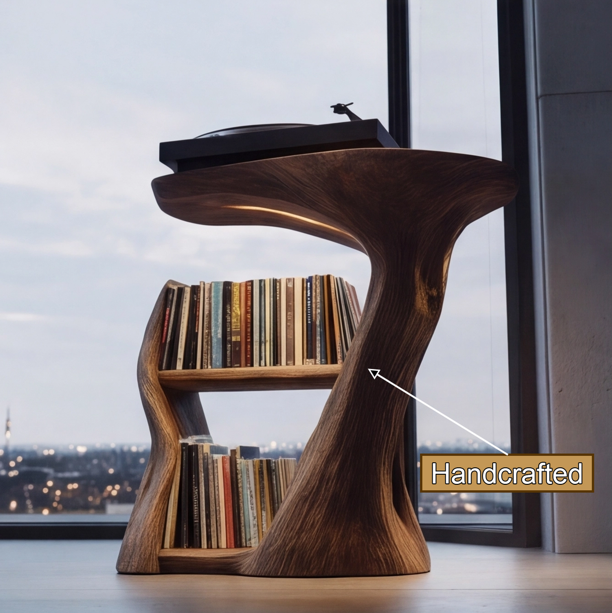 Vaelnor Handcrafted Solid Wood Record Player Stand SPA664230