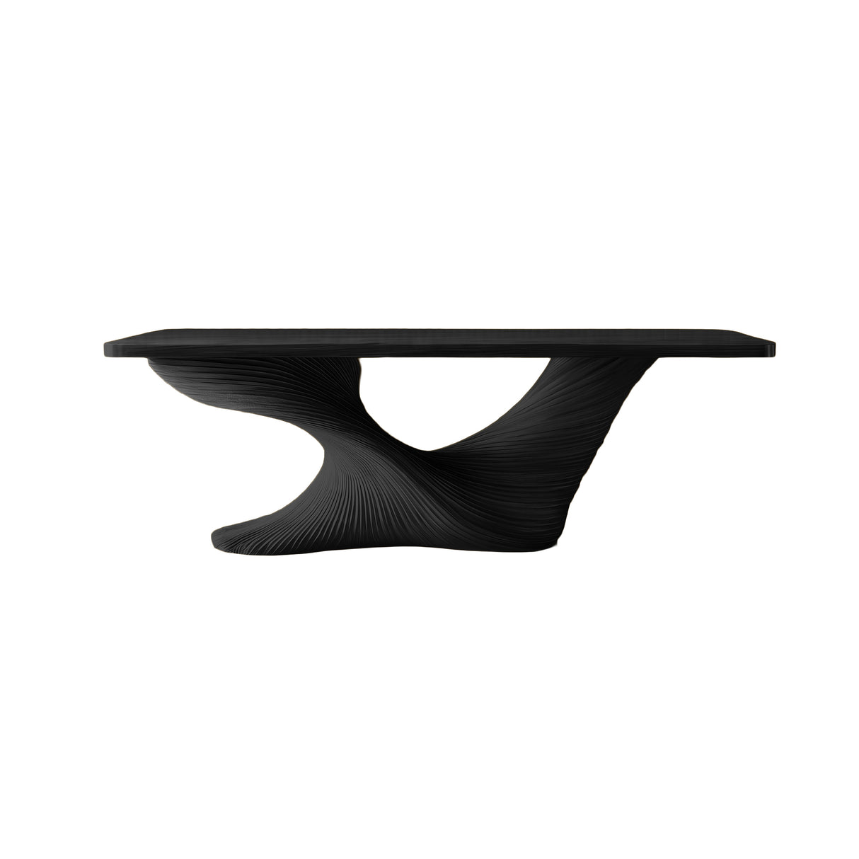 Vaelnora Sculpted Solid Wood Console Table Black - Timberustic Console Table