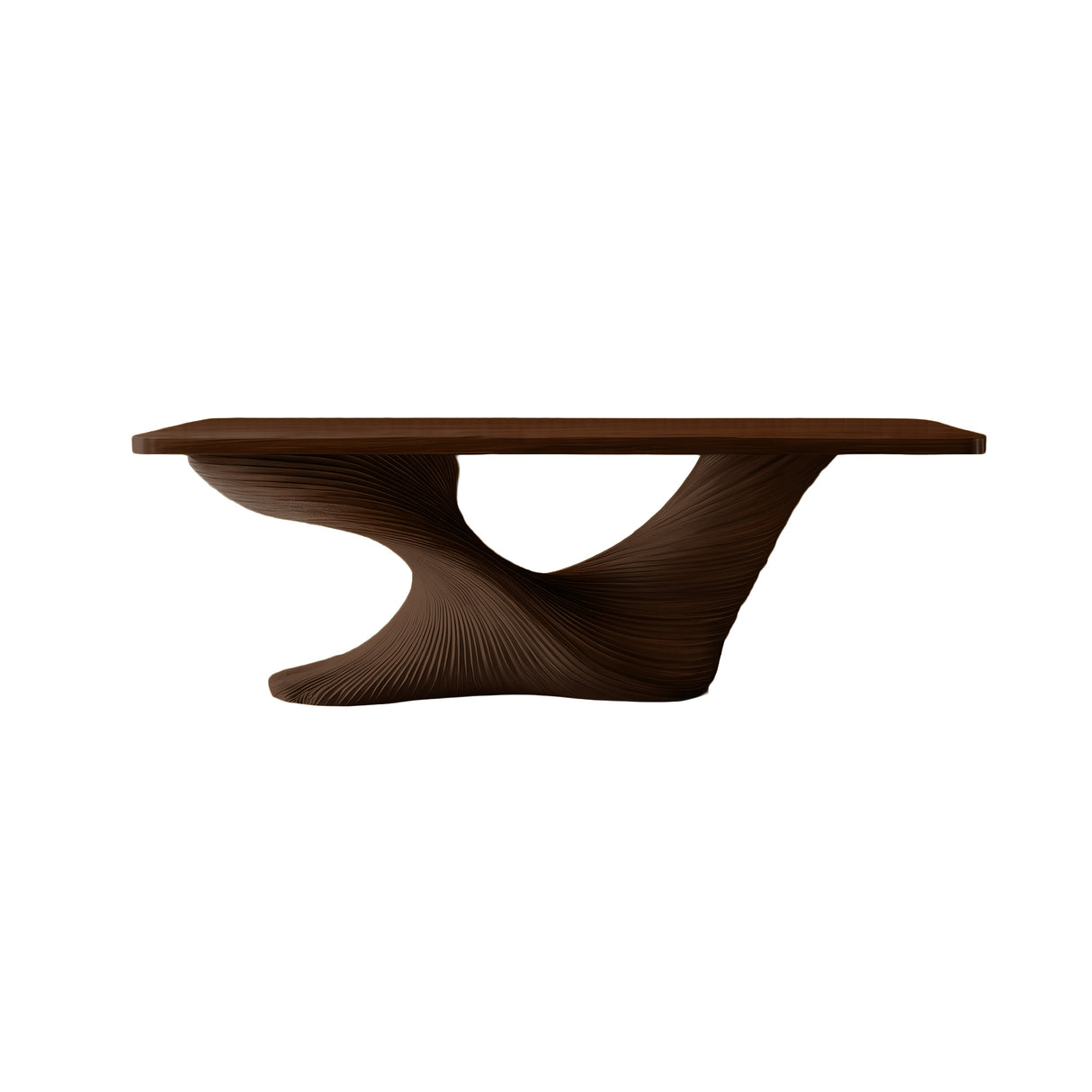 Vaelnora Sculpted Solid Wood Console Table Dark Walnut - Timberustic Console Table