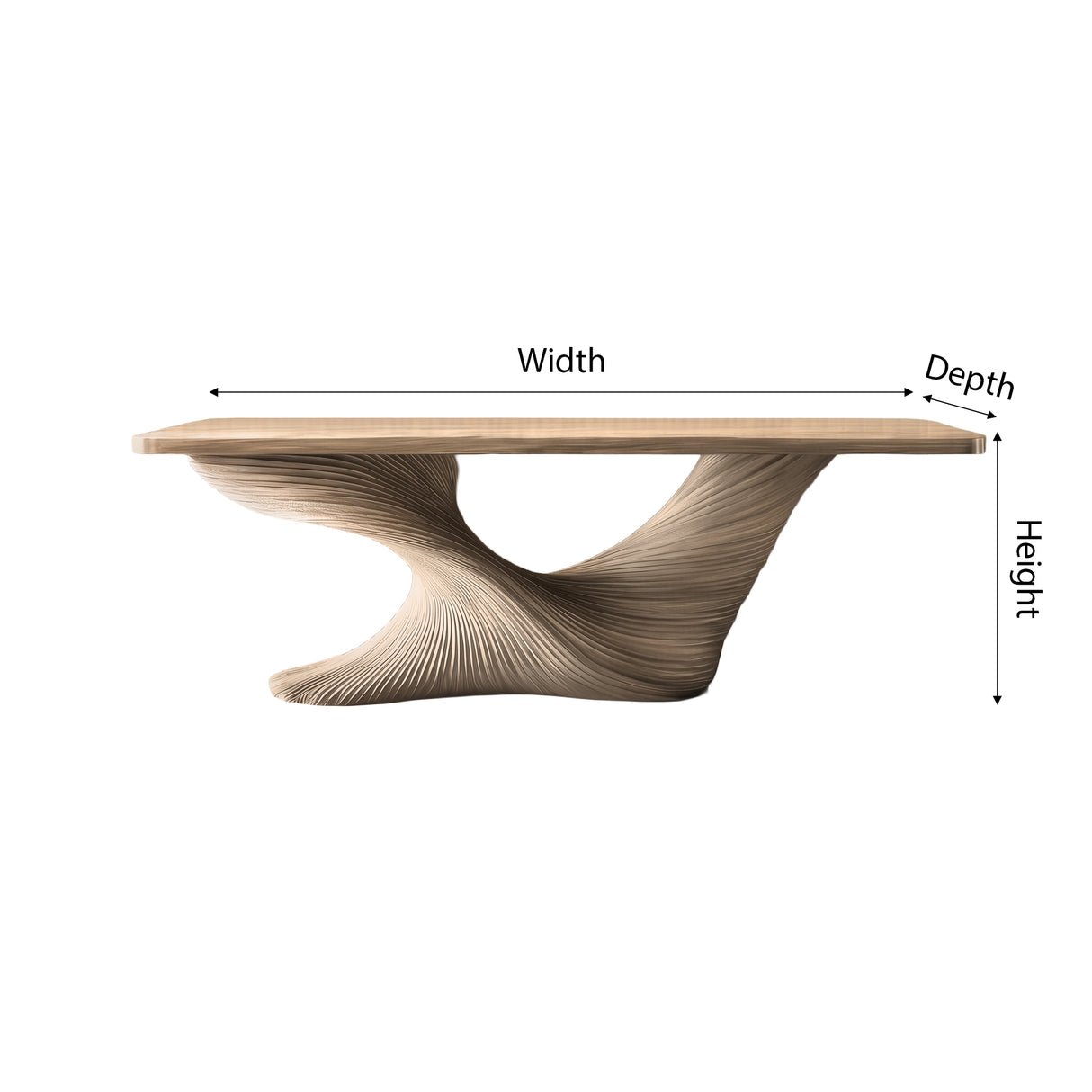 Vaelnora Sculpted Solid Wood Console Table - Timberustic Console Table