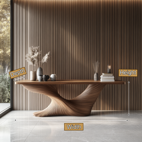 Vaelnora Sculpted Solid Wood Console Table - Timberustic Console Table