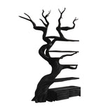 Vaelor Organic Modern Tree Bookshelf with Drawers Black - Timberustic Tree Bookshelf