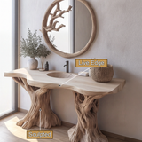Vaelor Rootform Solid Wood Freestanding Bathroom Vanity - Timberustic Freestanding Bathroom Vanity