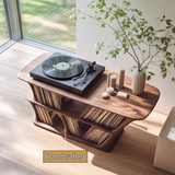 Vaelorin Handcrafted Solid Wood Record Player Stand SPA092853