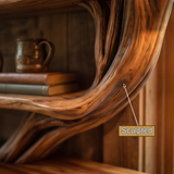 Vaelorin Sculpted Solid Wood Console Table with Shelves - Timberustic Console Table with Shelves