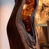 Vaelorin Sculpted Solid Wood Floor Lamp - Timberustic Floor Lamp