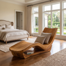 Vaeloris Handcrafted Sculpted Solid Wood Chaise Lounge