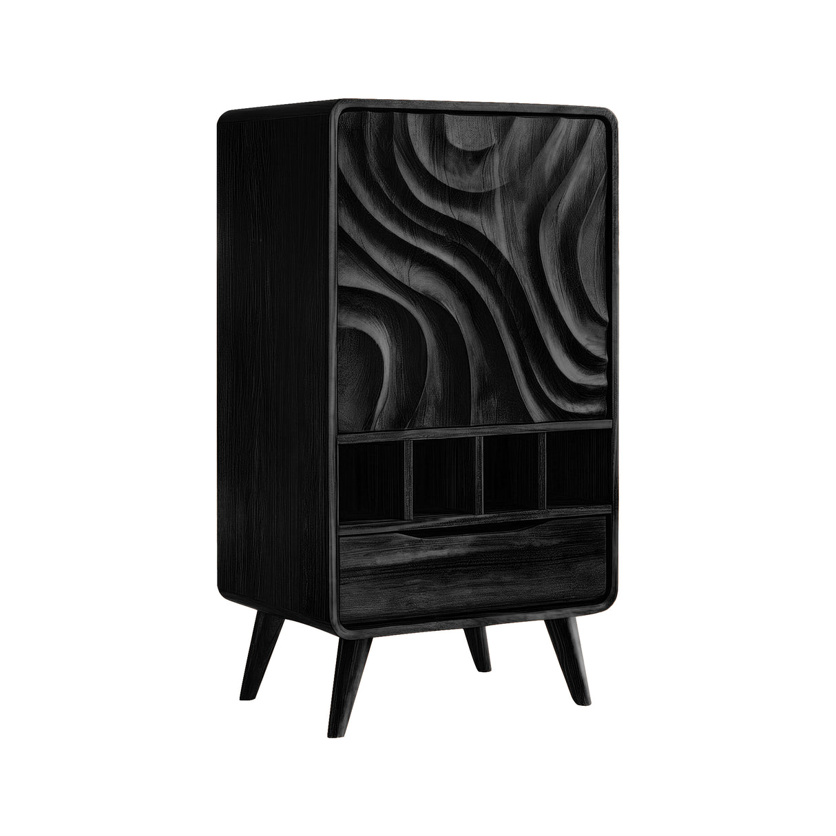 Vaeloris Handcrafted Solid Wood Bar Cabinet