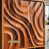 Vaeloris Handcrafted Solid Wood Bar Cabinet