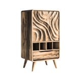 Vaeloris Handcrafted Solid Wood Bar Cabinet
