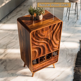 Vaeloris Handcrafted Solid Wood Bar Cabinet