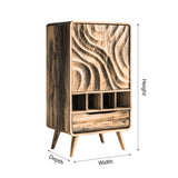 Vaeloris Handcrafted Solid Wood Bar Cabinet