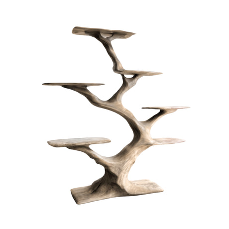 Vaeloris Sculpted Solid Wood Tree Bookshelf Natural Oak - Timberustic Tree Bookshelf