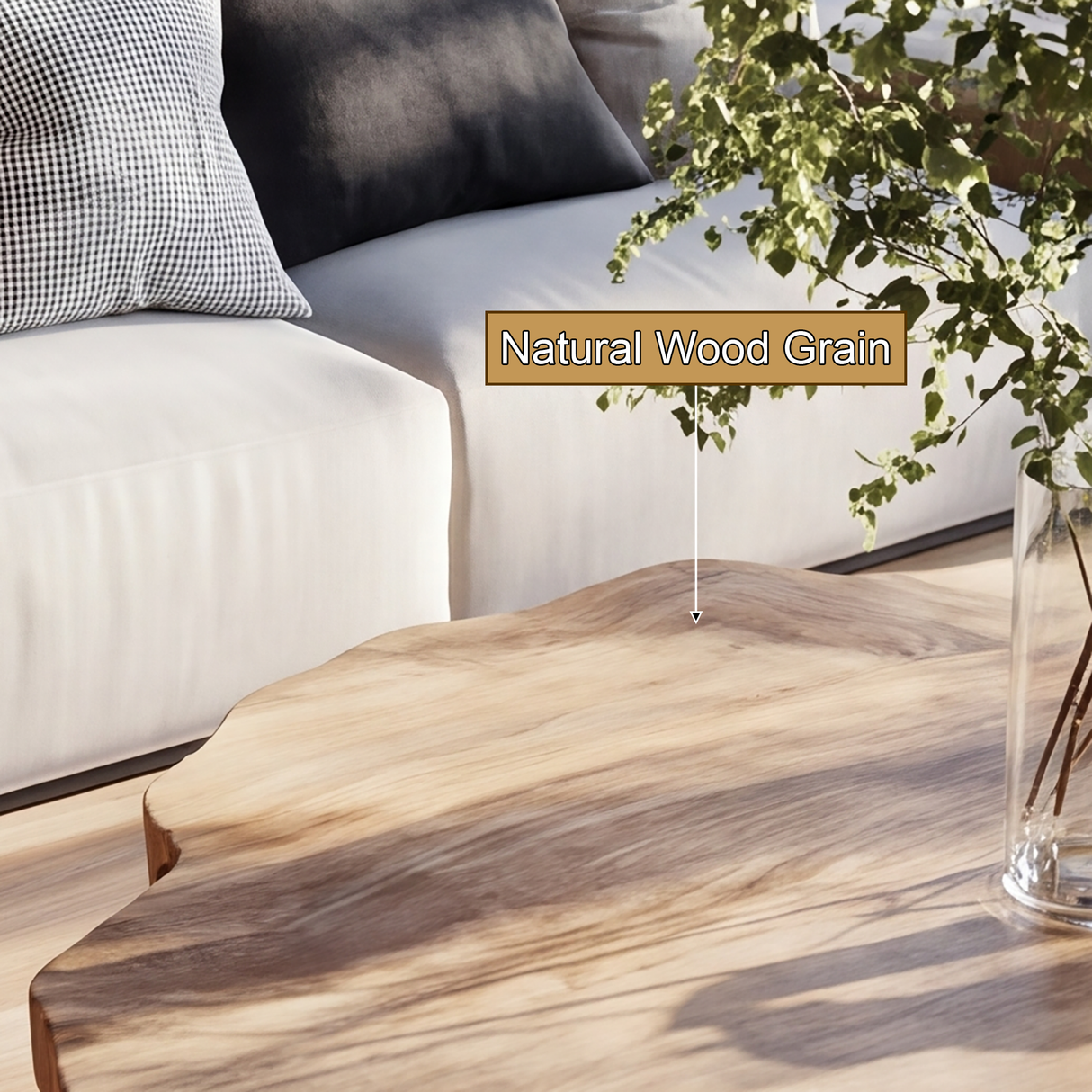 Vaelorn Live Edge Solid Wood Coffee Table SPA638708 - Timberustic Coffee Table