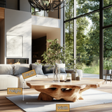Vaelorn Live Edge Solid Wood Coffee Table SPA638708 - Timberustic Coffee Table