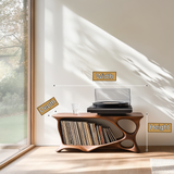 Vaelric Handcrafted Solid Wood Record Player Stand SPA032456