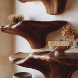 Vaelric Live Edge Solid Wood Mushroom Floating Shelf SPA394531 - Timberustic Floating Shelf