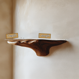 Vaelric Live Edge Solid Wood Mushroom Floating Shelf SPA394531 - Timberustic Floating Shelf