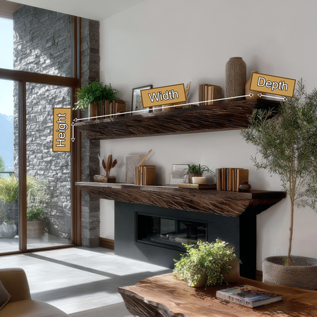 Vaelric Sculpted Fireplace Mantel Shelf SPA579335 - Timberustic Fireplace Mantel Shelf