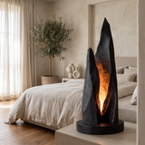 Vaelric Sculpted Mountain Table Lamp Black - Timberustic Table Lamp