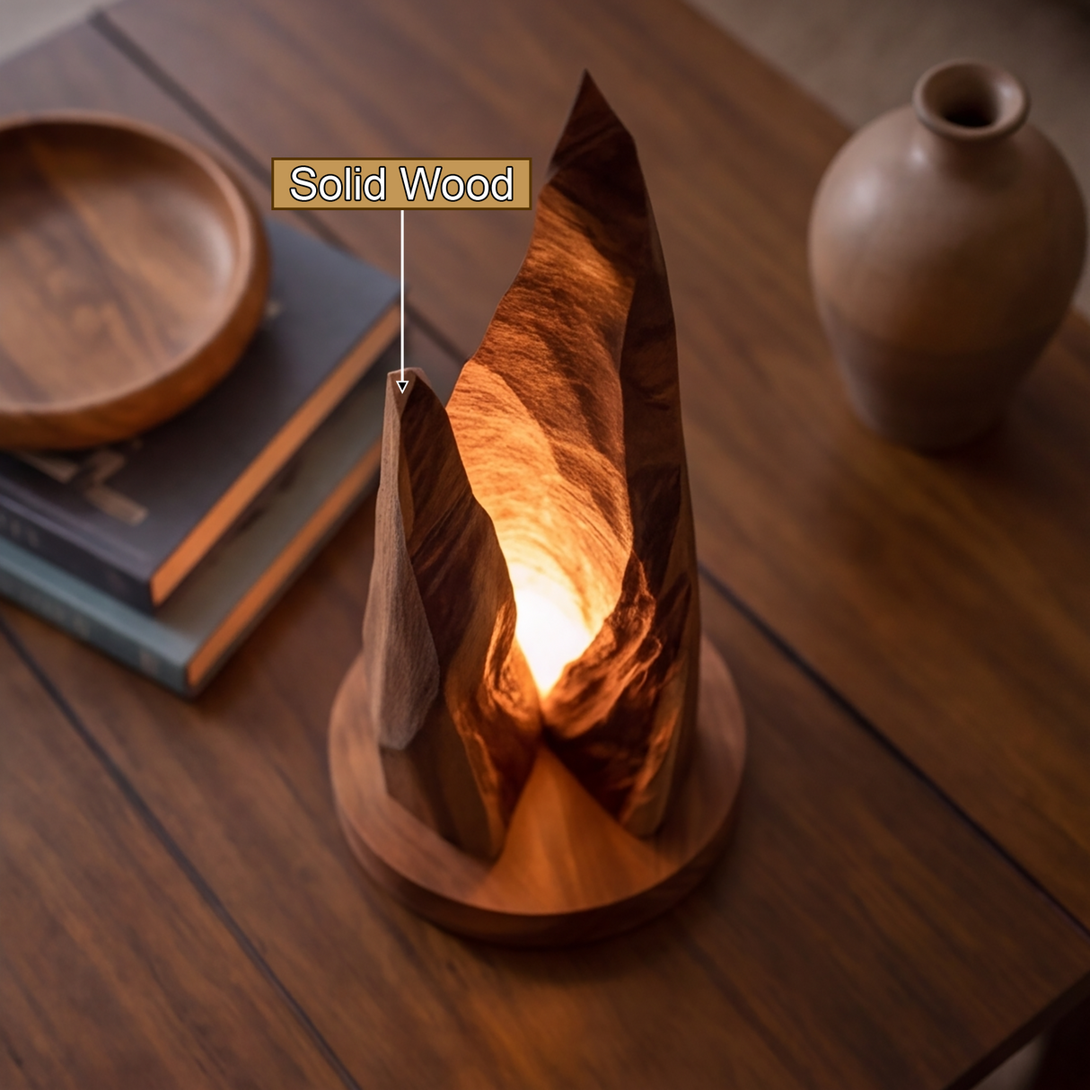 Vaelric Sculpted Mountain Table Lamp - Timberustic Table Lamp