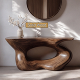 Vaelric Sculpted Solid Wood Console Table - Timberustic Console Table