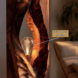 Vaelric Sculpted Solid Wood Floor Lamp - Timberustic Floor Lamp