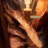 Vaelric Sculpted Solid Wood Floor Lamp - Timberustic Floor Lamp
