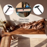 Vaelric Sculpted Solid Wood Mountain Floating Shelf - Timberustic Floating Shelf