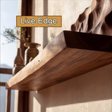 Vaelric Sculpted Solid Wood Mountain Floating Shelf - Timberustic Floating Shelf