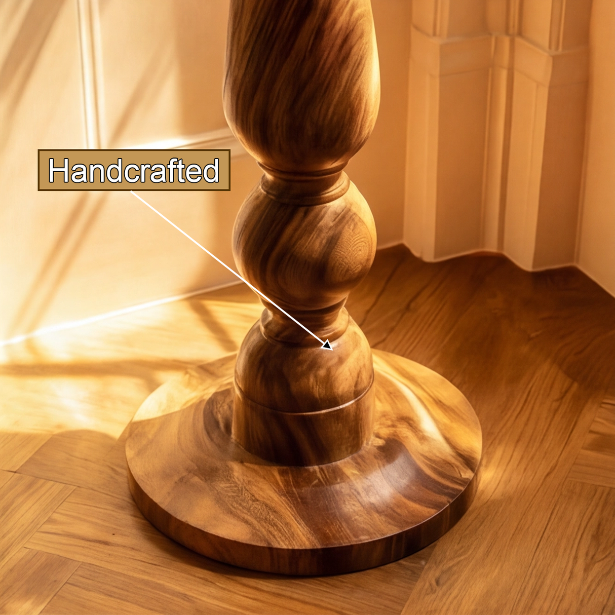 Vaelric Solid Wood Pedestal Stand - Timberustic Pedestal Stand