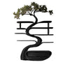 Vaelrith Sculpted Solid Wood Tree Bookshelf with Drawers Black - Timberustic Tree Bookshelf