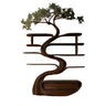 Vaelrith Sculpted Solid Wood Tree Bookshelf with Drawers Dark Walnut - Timberustic Tree Bookshelf