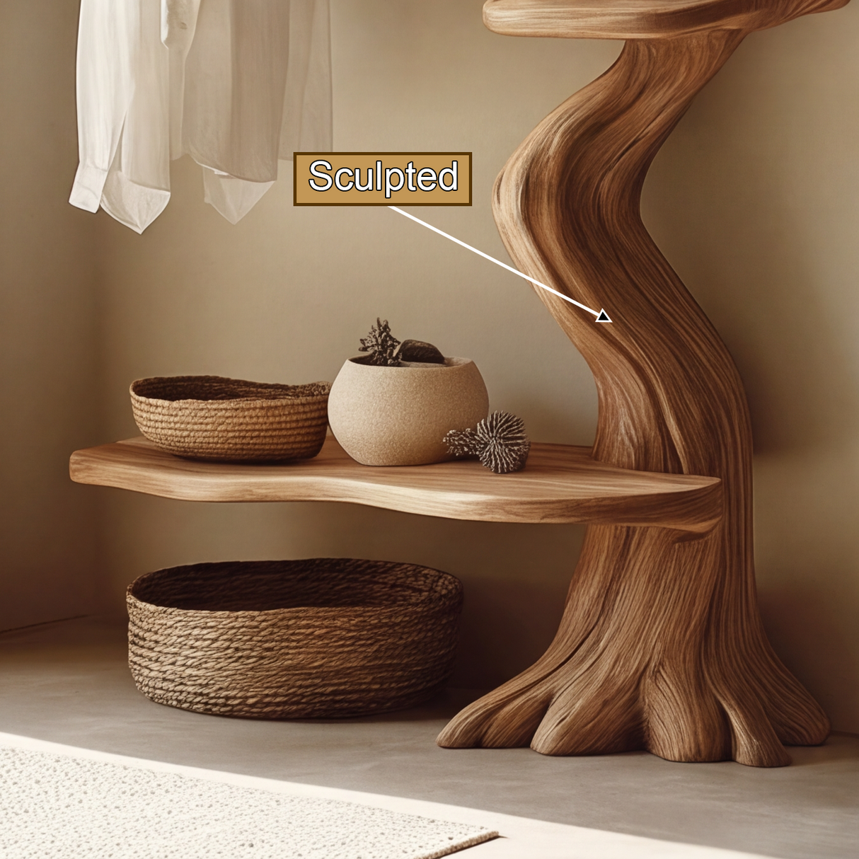 Vaelthorn Handcrafted Solid Wood Entryway Organizer - Timberustic Entryway Organizer