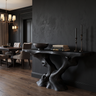 Vaelthorn Sculpted Solid Wood Console Table Black - Timberustic Console Table