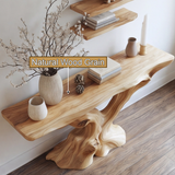 Vaelthorn Sculpted Solid Wood Console Table - Timberustic Console Table