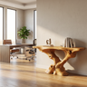 Vaelthorn Sculpted Solid Wood Console Table Teak - Timberustic Console Table