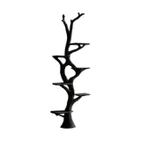 Vaelthorn Sculpted Solid Wood Tree Bookshelf Black - Timberustic Tree Bookshelf