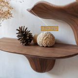 Vaelthorn Solid Wood Sculpted Mushroom Floating Shelf SPA210102 - Timberustic Floating Shelf