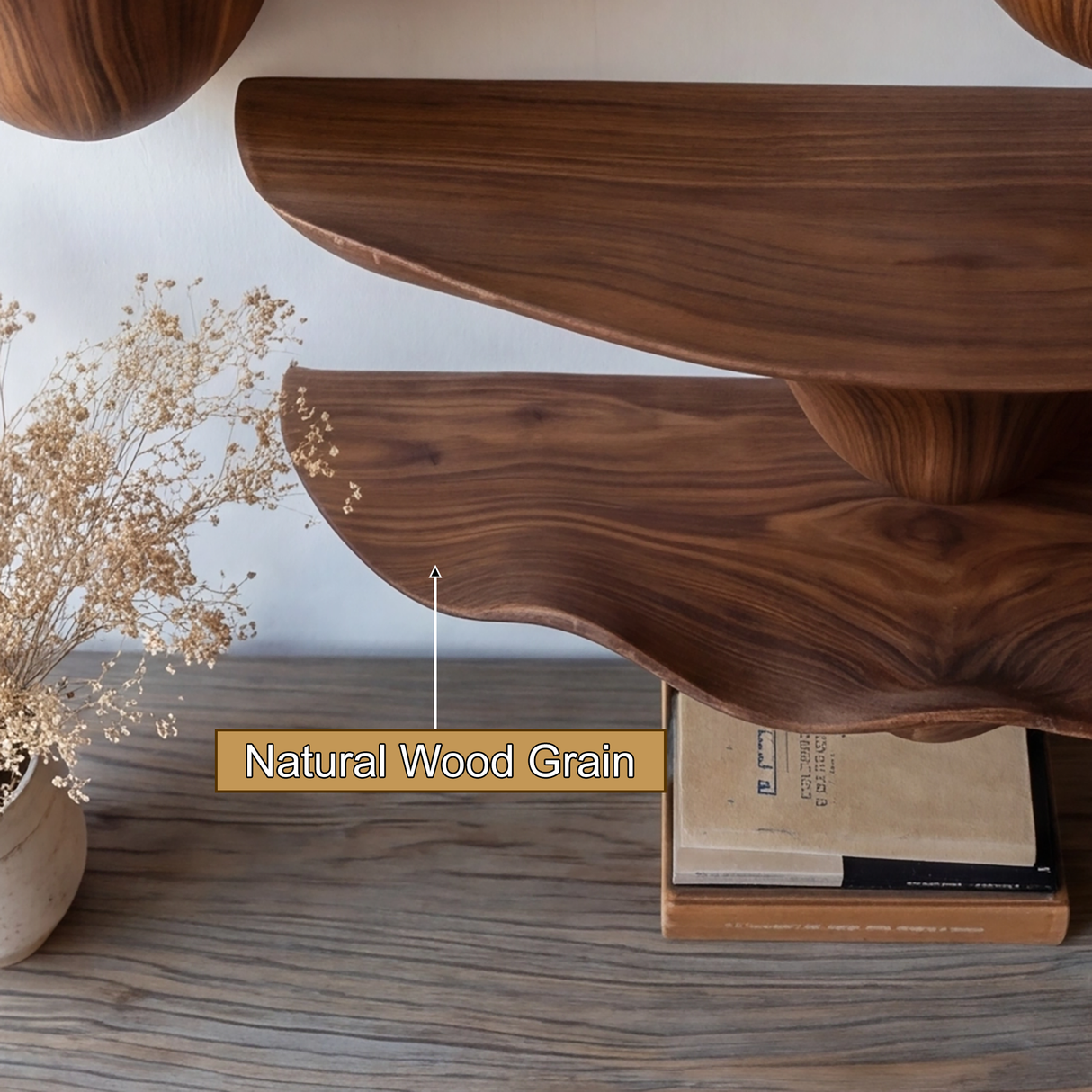 Vaelthorn Solid Wood Sculpted Mushroom Floating Shelf SPA210102 - Timberustic Floating Shelf